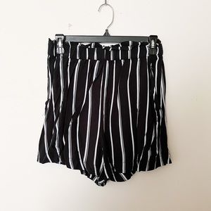 H&M black and white stripped shorts (size 4 but stretchy!)